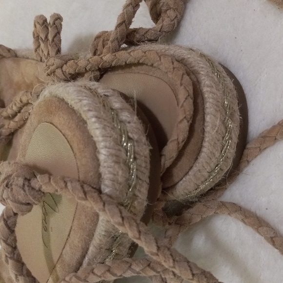 Joie Ceasar Tan Suede Leather Gladiator Lace Up Espadrille Sandals NWOT - Picture 9 of 15